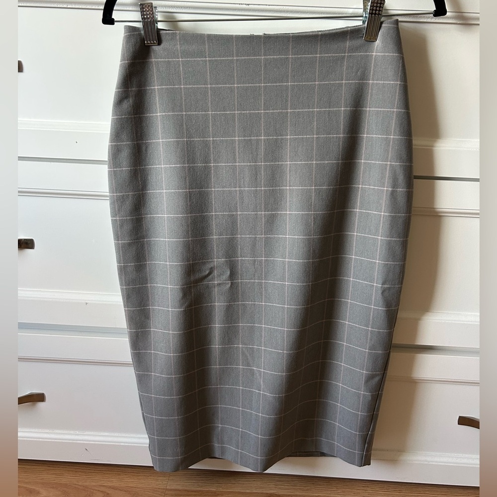 Gray Pencil Skirt